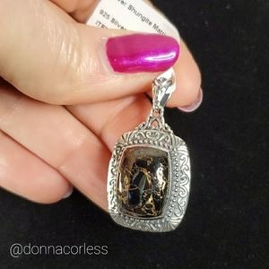 Sterling Silver Shungite Matrix Pendant NWT